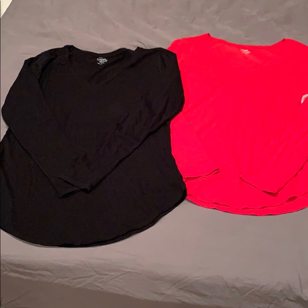 Long sleeve v-neck shirts